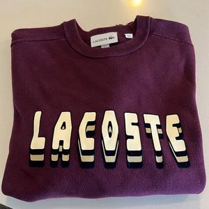 Lacoste logo sweatshirt in Bordeaux-Unisex Sz.L